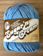 Lily - Sugar ‘n Cream Cotton Knitting Wool/Yarn Solids -  Light Blue - 70.9g