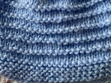 Load image into Gallery viewer, HAND KNITTED BABY BOYS HAT BEANIE 0-3 months blue BRAND NEW
