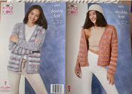 King Cole DK Knitting pattern 6353 Ladies Cardigans 32-50 ins