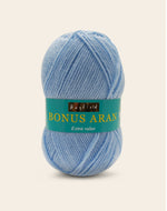 Sirdar Hayfield Bonus Aran Kntting/Crochet Wool/Yarn 100g Acrylic -  Powder Blue