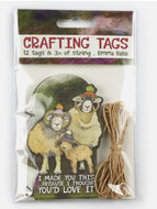 Emma Ball Crafting Tags - (Pack Of 12) - Happy Sheep