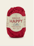 Sirdar Happy Cotton DK Knitting/Crochet Wool/Yarn 20g Cherryade 754