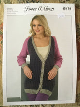 Load image into Gallery viewer, James C Brett DK  knitting pattern JB178 Ladies Cardigans 28-46 ins
