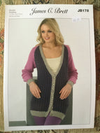 James C Brett DK  knitting pattern JB178 Ladies Cardigans 28-46 ins