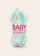 Hayfield Baby Blossom DK Knitting Crochet Yarn Wool 100g Blooming Blue