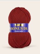Sirdar Hayfield Bonus DK Kntting/Crochet Wool/Yarn 100g Acrylic Scarlet Red