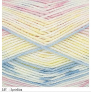 King Cole Cherish Baby DK 100% Acrylic Self Patterning Yarn Sprinkles