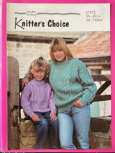Load image into Gallery viewer, Knitter’s Choice DK Knitting Pattern E1012 - Ladies Sweater 36-40 ins
