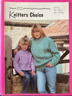 Knitter’s Choice DK Knitting Pattern E1012 - Ladies Sweater 36-40 ins