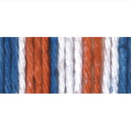 Lily Sugar ‘n Cream Cotton Knitting Wool/Yarn -  Red White & Blue Ombre - 56.7g